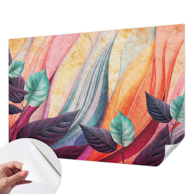 Peel and stick wallpaper mural Abstract leaves