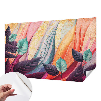 Peel and stick wallpaper mural Abstract leaves