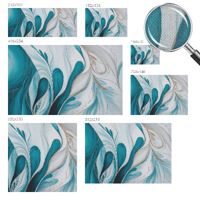 Self-adhesive wall mural with fluid pattern