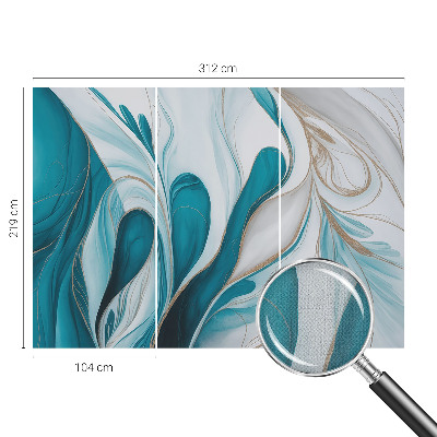 Self-adhesive wall mural Fluid patterns