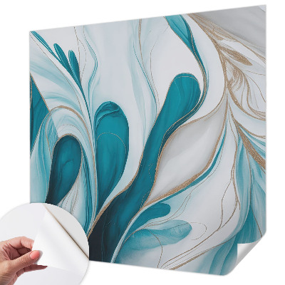 Self-adhesive wall mural Fluid patterns