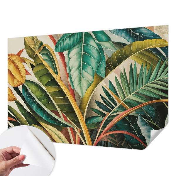 Stick-on wall mural Exotic leaves
