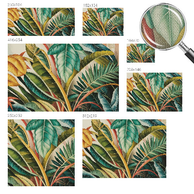 Stick-on wall mural Exotic leaves
