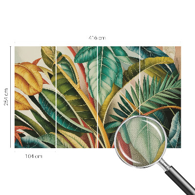 Stick-on wall mural Exotic leaves