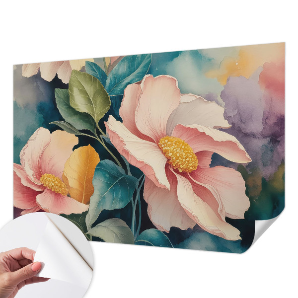 Removable wall mural wallpaper Floral elegance