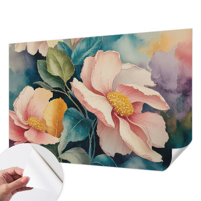 Removable wall mural wallpaper Floral elegance