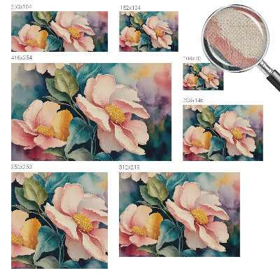 Removable wall mural wallpaper with a floral design