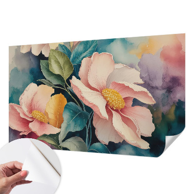 Removable wall mural wallpaper Floral elegance