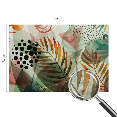 Peel and stick wall mural for living room Abstract leaves