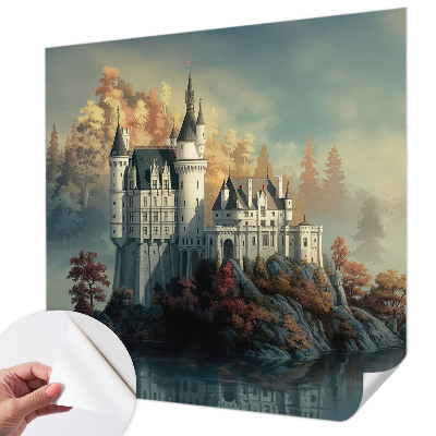Self-adhesive photo wallpaper with a fairytale castle motif