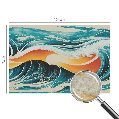 3D wall mural Abstract waves