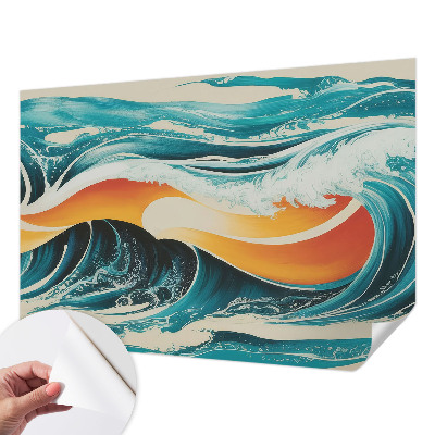 3D wall mural Abstract waves