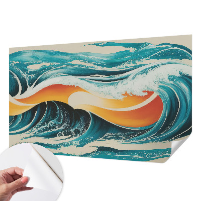 3D wall mural Abstract waves