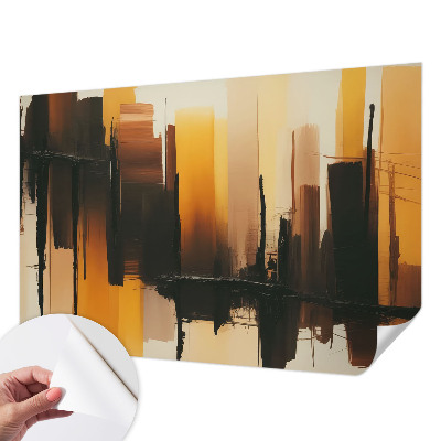 Peel and stick wall mural for kids' room with vertical stripes