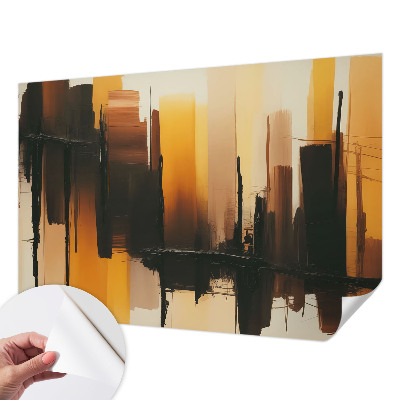 Peel and stick wall mural for kids' room with vertical stripes