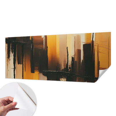 Peel and stick wall mural for kids' room with vertical stripes