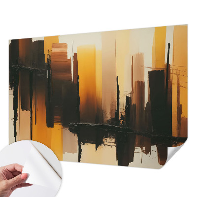 Peel and stick wall mural for kids' room with vertical stripes