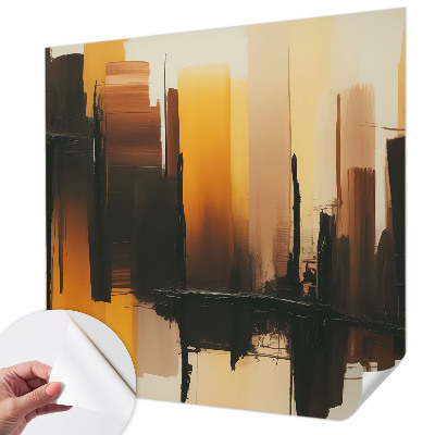 Peel and stick wall mural for kids' room with vertical stripes