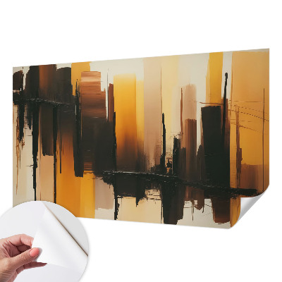 Peel and stick wall mural for kids' room with vertical stripes
