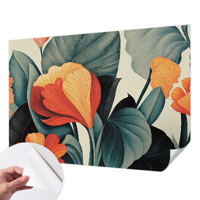 Nursery wall mural Colorful flowers
