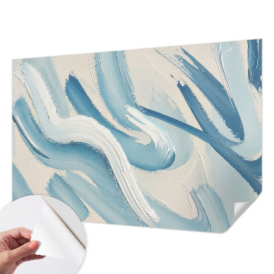 3D photo wallpaper mural with abstract brushstroke design