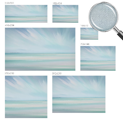 Children's wall mural with a calm sea scene