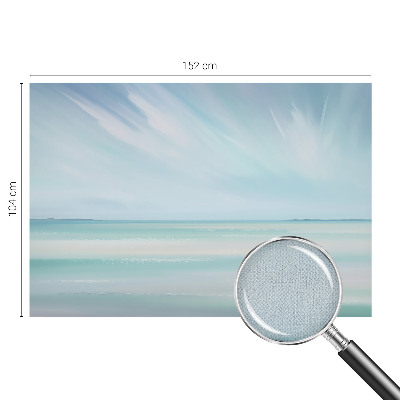 Children's wall mural with a calm sea scene
