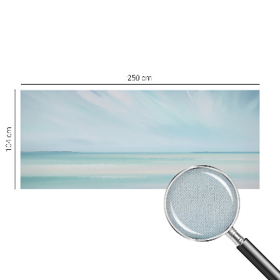 Children's wall mural with a calm sea scene
