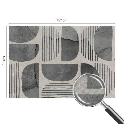Baby room wall mural with geometric shapes