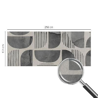 Baby room wall mural with geometric shapes