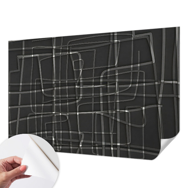 Peel and stick wall mural with an abstract lines design