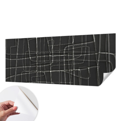 Peel and stick wall mural with an abstract lines design