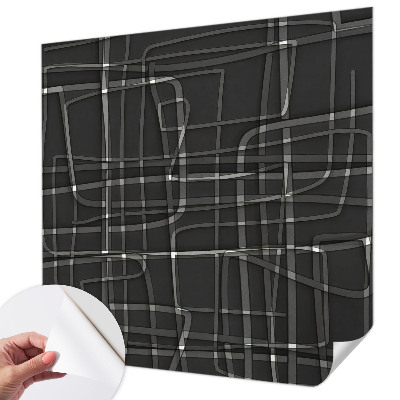 Peel and stick wall mural with an abstract lines design