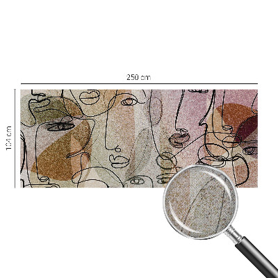 Self-adhesive wall mural Linear faces