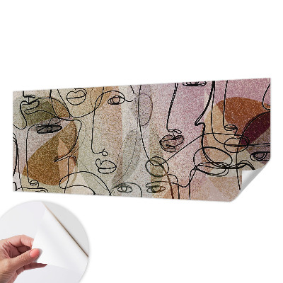 Self-adhesive wall mural Linear faces