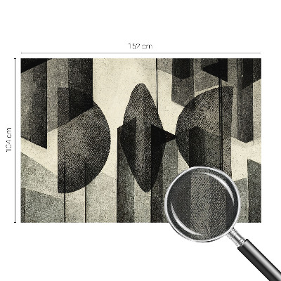 Removable wall mural with a geometric shapes pattern