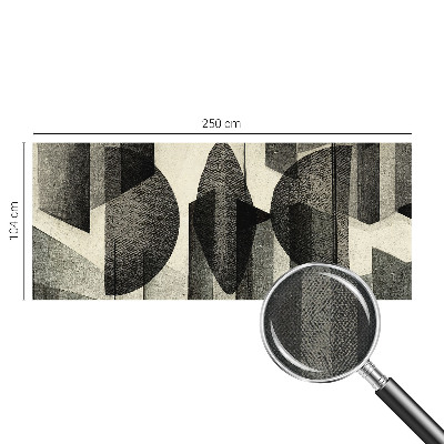 Removable wall mural with a geometric shapes pattern
