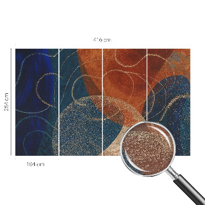 Peel and stick wall mural for bedroom Colorful forms