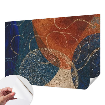 Peel and stick wall mural for bedroom Colorful forms