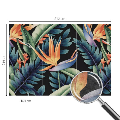 Peel and stick wall mural for living room with a paradise theme