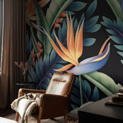 Peel and stick wall mural for living room Paradise theme