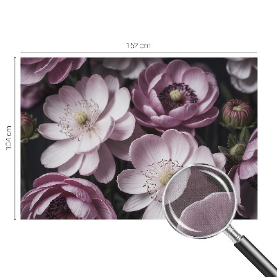Removable wall mural wallpaper with a floral elegance design