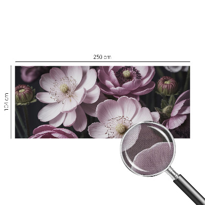 Removable wall mural wallpaper with a floral elegance design