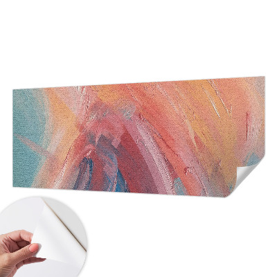 Peel and stick wall mural for kids' room with a colorful explosion design