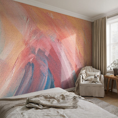 Peel and stick wall mural for kids' room with a colorful explosion design