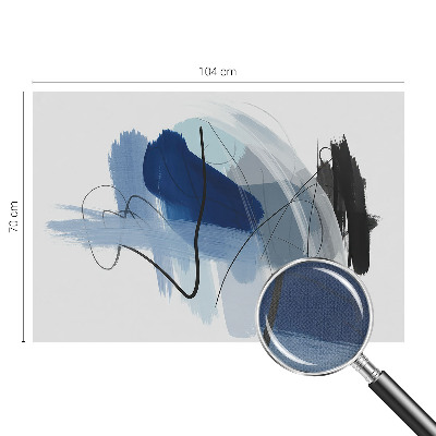 Nursery wall mural with colorful abstract shapes for a child’s room
