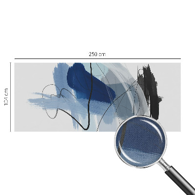 Nursery wall mural with colorful abstract shapes for a child’s room