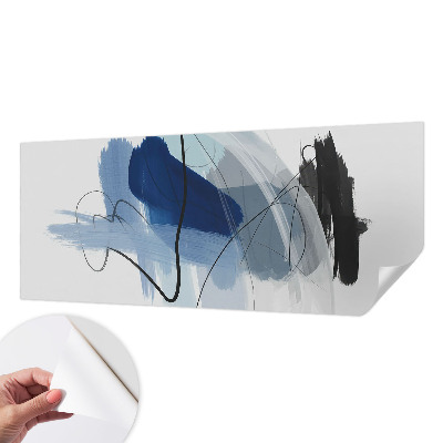 Nursery wall mural with colorful abstract shapes for a child’s room