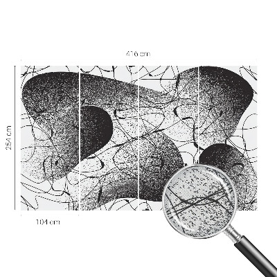 3D photo wallpaper mural with an abstract pattern