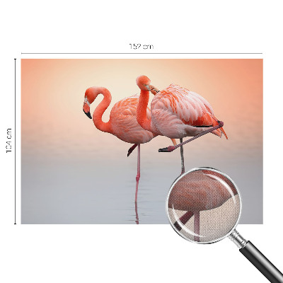 Self-adhesive wall mural Delicate flamingos